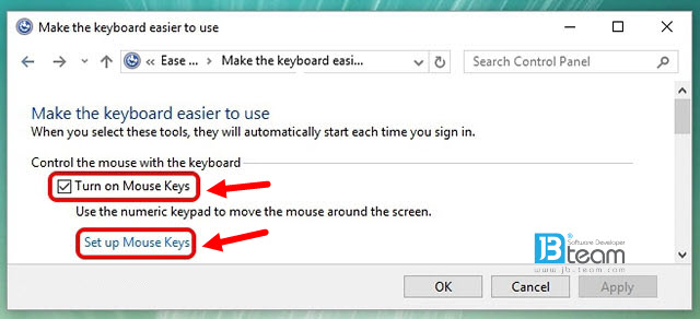 How to Control Mouse Pointer with Keyboard in Windows 10